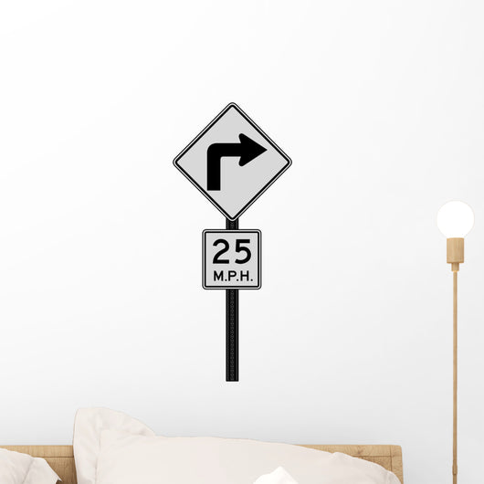Right Arrow with 25 Wall Decal