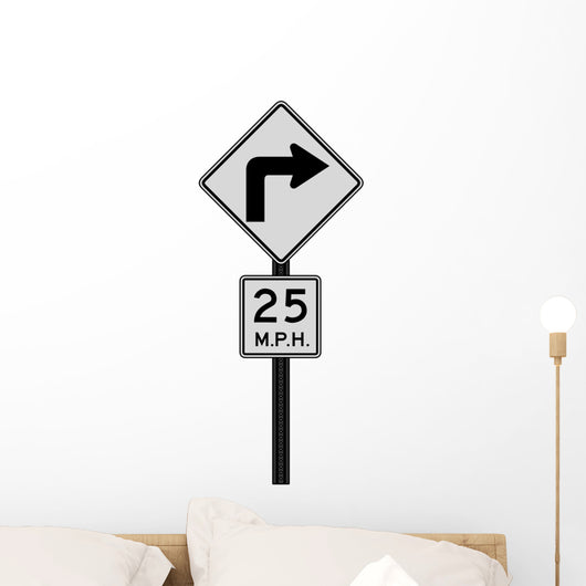 Right Arrow with 25 Wall Decal