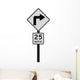 Right Arrow with 25 Wall Decal