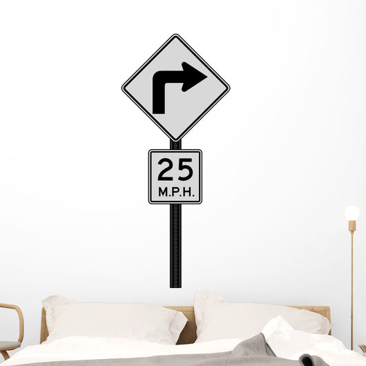 Right Arrow with 25 Wall Decal