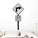 Right Arrow with 25 Wall Decal