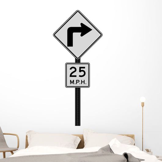 Right Arrow with 25 Wall Decal
