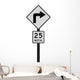 Right Arrow with 25 Wall Decal