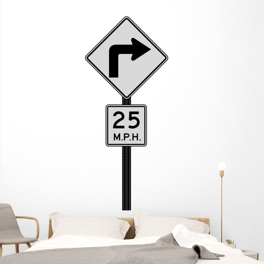 Right Arrow with 25 Wall Decal