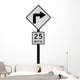 Right Arrow with 25 Wall Decal