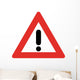 Caution Ahead Symbol Sign Wall Decal
