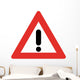 Caution Ahead Symbol Sign Wall Decal