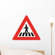 Pedestrian Crossing Symbol Sign Wall Decal