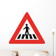 Pedestrian Crossing Symbol Sign Wall Decal