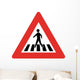 Pedestrian Crossing Symbol Sign Wall Decal