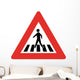 Pedestrian Crossing Symbol Sign Wall Decal