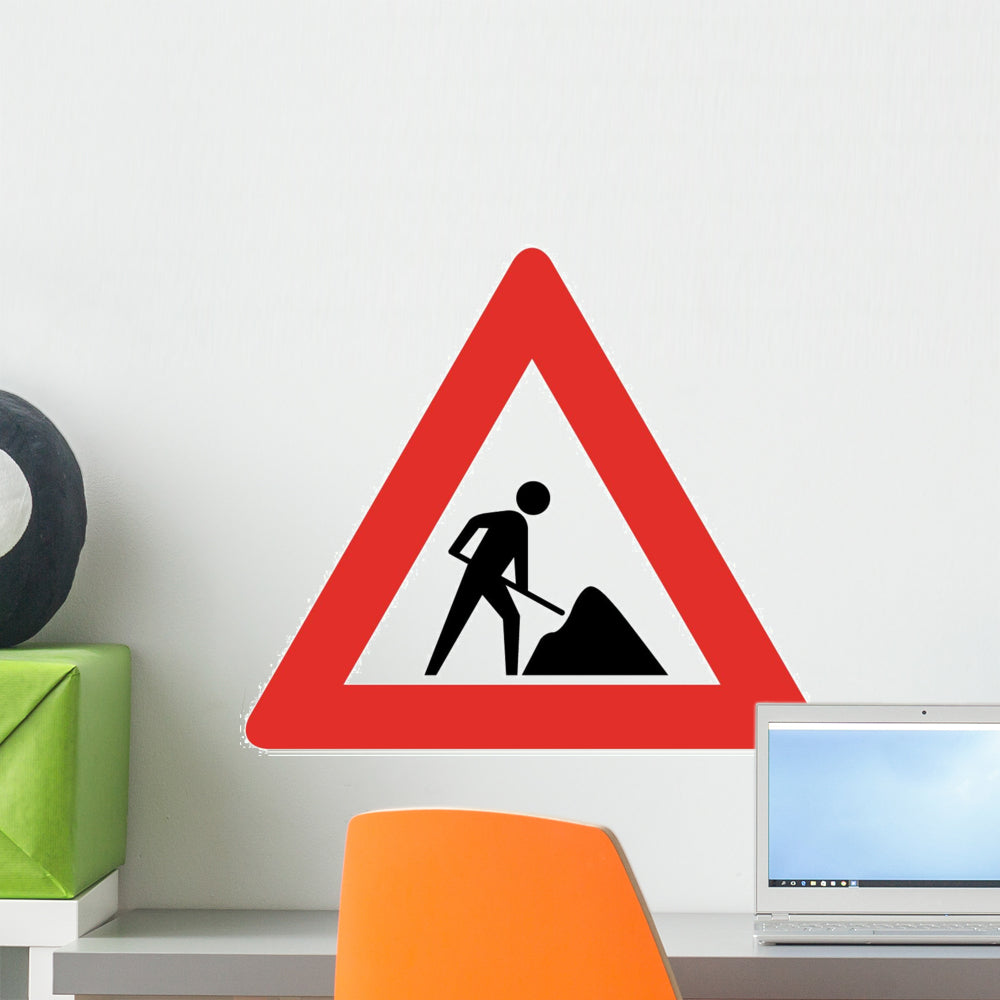 Men Work Sign Wall Decal - WallMonkeys.com – Wallmonkeys