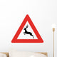 Deer Crossing Symbol Sign Wall Decal