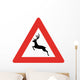 Deer Crossing Symbol Sign Wall Decal