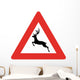 Deer Crossing Symbol Sign Wall Decal