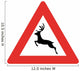 Deer Crossing Symbol Sign Wall Decal