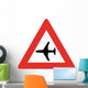 Low Flying Aircraft Symbol Sign Wall Decal