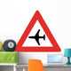 Low Flying Aircraft Symbol Sign Wall Decal