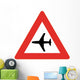 Low Flying Aircraft Symbol Sign Wall Decal