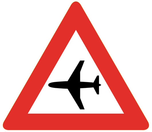 Low Flying Aircraft Symbol Sign Wall Decal