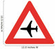 Low Flying Aircraft Symbol Sign Wall Decal