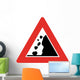 Falling Rock Symbol Sign Wall Decal