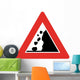 Falling Rock Symbol Sign Wall Decal