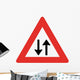 Two Way Traffic Sign Wall Decal