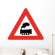 Train Ahead Symbol Sign Wall Decal