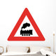 Train Ahead Symbol Sign Wall Decal