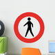 Pedestrian Sign Wall Decal
