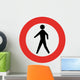 Pedestrian Sign Wall Decal