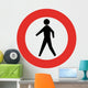 Pedestrian Sign Wall Decal