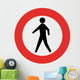 Pedestrian Sign Wall Decal