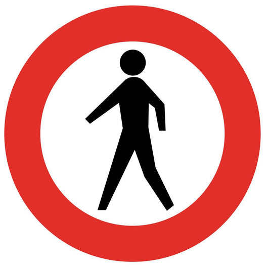 Pedestrian Sign Wall Decal