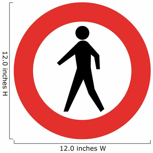 Pedestrian Sign Wall Decal