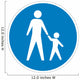 Pedestrian Crossing Sign Wall Decal