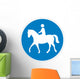 Equestrian Crossing Symbol Sign Wall Decal