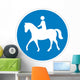 Equestrian Crossing Symbol Sign Wall Decal