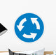 Roundabout Symbol Sign Wall Decal