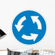 Roundabout Symbol Sign Wall Decal