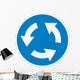 Roundabout Symbol Sign Wall Decal