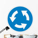 Roundabout Symbol Sign Wall Decal