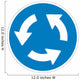 Roundabout Symbol Sign Wall Decal