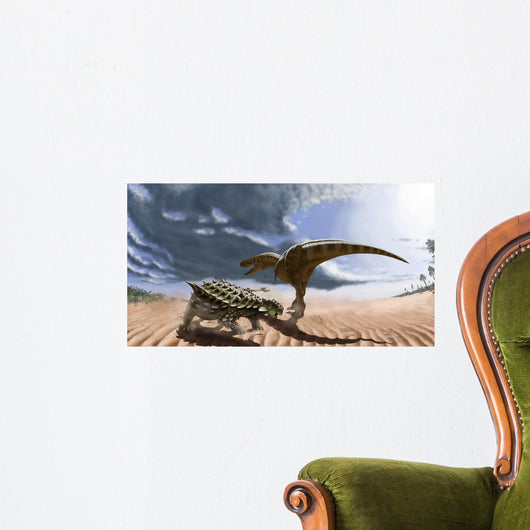 Tarbosaurus Dinosaur and Armored Wall Decal
