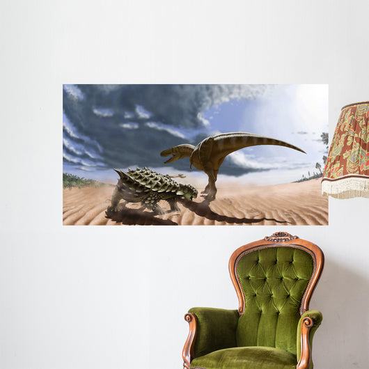 Tarbosaurus Dinosaur and Armored Wall Decal