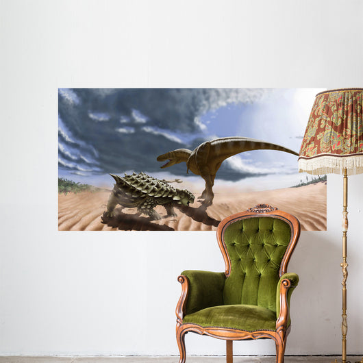 Tarbosaurus Dinosaur and Armored Wall Decal