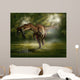 Baryonyx Dinosaur Catches Fish in Wall Decal