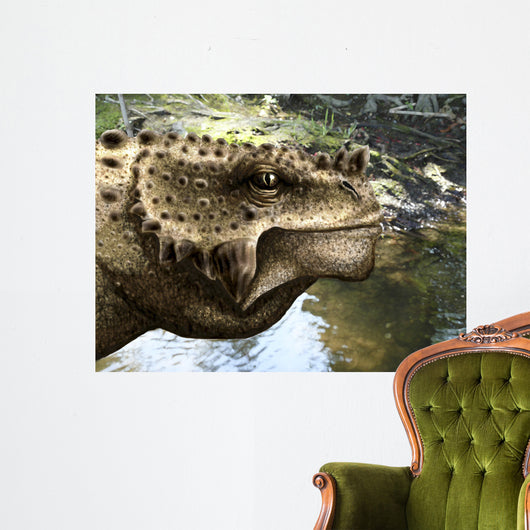 Close-up Head Scutosaurus Tuberculatus Wall Decal