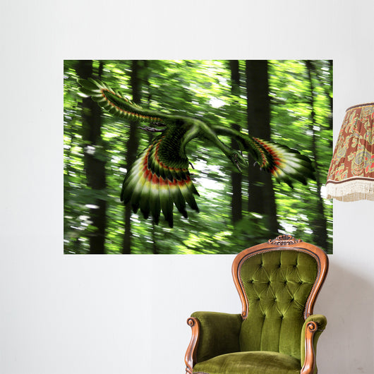 Archaeopteryx Flying through Forest Wall Decal